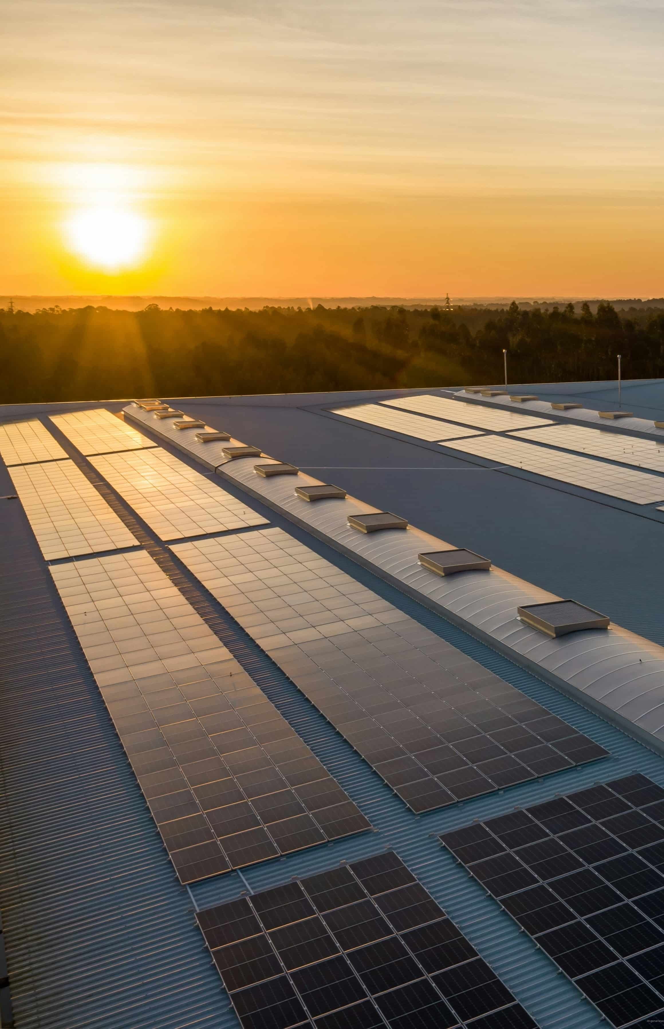 Solar Energy - Solar farm aerial view